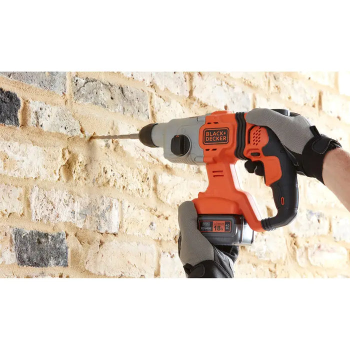 BATTERY BRUSHLESS PUNCH BLACK&DECKER BCD900M1K-QW 18 V 1.20 J SDS PLUS NUMBER OF BATTERIES 1 4.00 Ah CASE