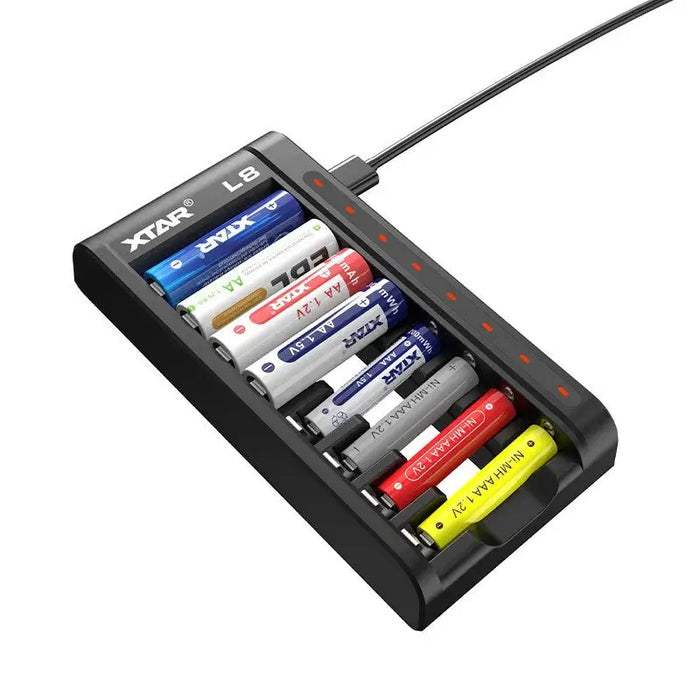 Battery charger AA/AAA 1,5 V i 1,2V smart - 8 slots - Battery chargersBAL-LAD<<<batteries and chargersBAL<<<ActionPL