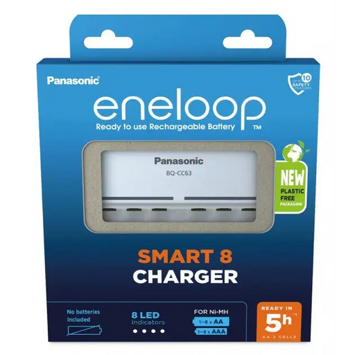 Battery charger PANASONIC Eneloop Smart 8 BQ-CC63 (BQ-CC63E ERP) - Battery chargersBAL-LAD<<<batteries
