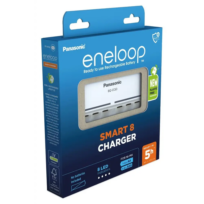 Battery charger PANASONIC Eneloop Smart 8 BQ-CC63 (BQ-CC63E ERP) - Battery chargersBAL-LAD<<<batteries