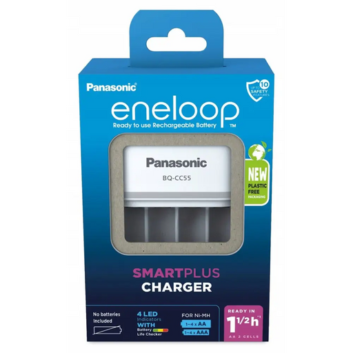 Battery charger PANASONIC Eneloop Smartplus BQ-CC55 (BQ-CC55E) - Battery chargersBAL-LAD<<<batteries