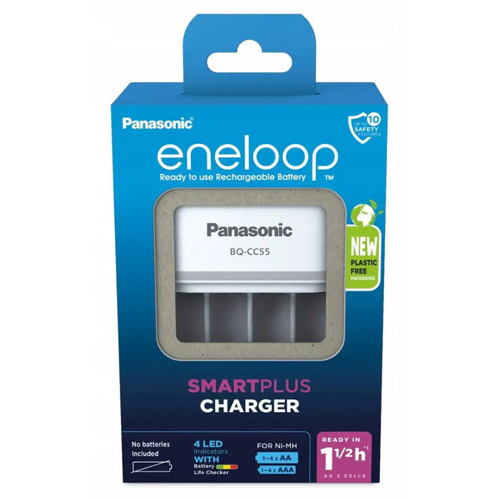 Battery charger PANASONIC Eneloop Smartplus BQ-CC55 (BQ-CC55E) - Battery chargersBAL-LAD<<<batteries
