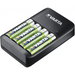Battery charger Varta VALUE USB QUATTRO CHARGER BLI 1 + 4x 56703 AA - Батерии<<<Аксесоари за