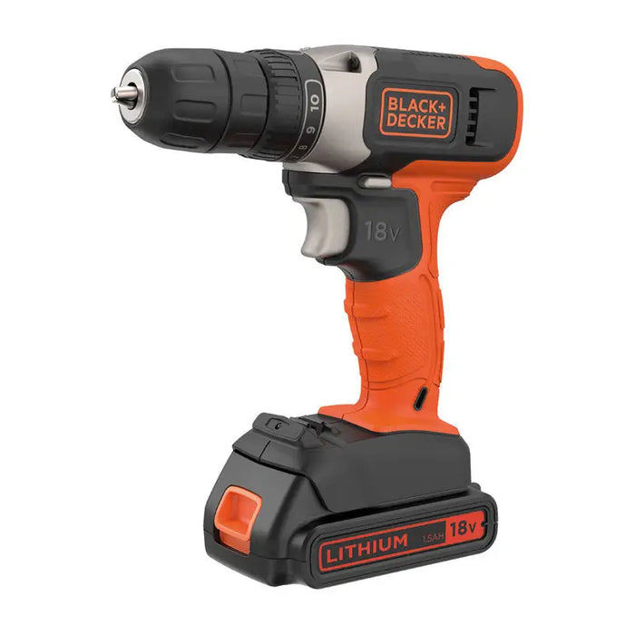 BATTERY DRILL BLACK&DECKER BCD001C1-QW 18 V 37.00 nm NUMBER OF BATTERIES 1 1.50 Ah - Акумулаторни бормашини и