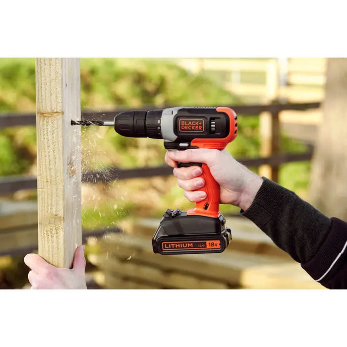 BATTERY DRILL BLACK&DECKER BCD001C1-QW 18 V 37.00 nm NUMBER OF BATTERIES 1 1.50 Ah - Акумулаторни бормашини и