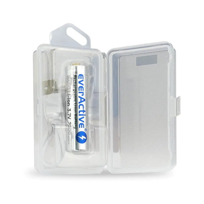 Battery everActive 18650 3.7V Li-ion 2600mAh micro USB with protection BOX - Rechargeable batteriesBAL-AKM<<<batteries