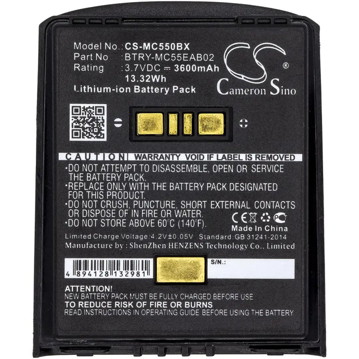Battery for barcode scanner Symbol MC55 MC5574 LiIon 3.7V 3600mAh Cameron Sino - Батерии за баркод скенери<<<Батерии и