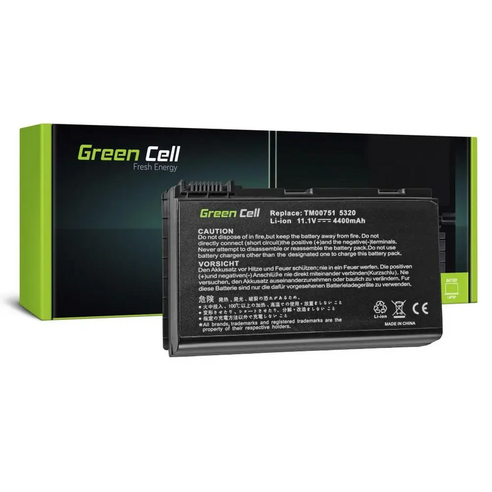 Battery for laptop GREEN CELL Acer TravelMate 5220 5520 5720 7520 7720 Extensa 5100 5220 5620 5630 11.1V 4400mAh