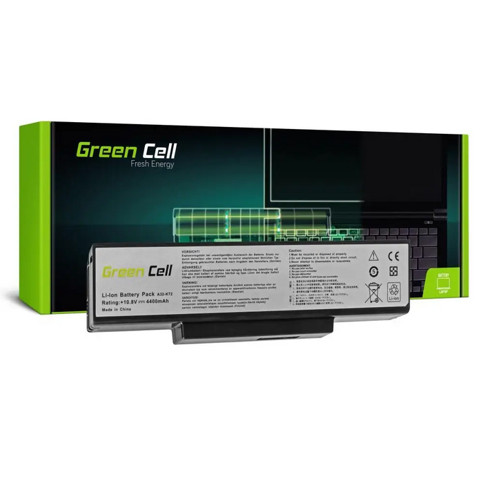 Battery for laptop GREEN CELL Asus N71 K72 K72J K72F K73SV N71 N73 N73S N73SV X73S 10.8V 4400mAh - Батерии за
