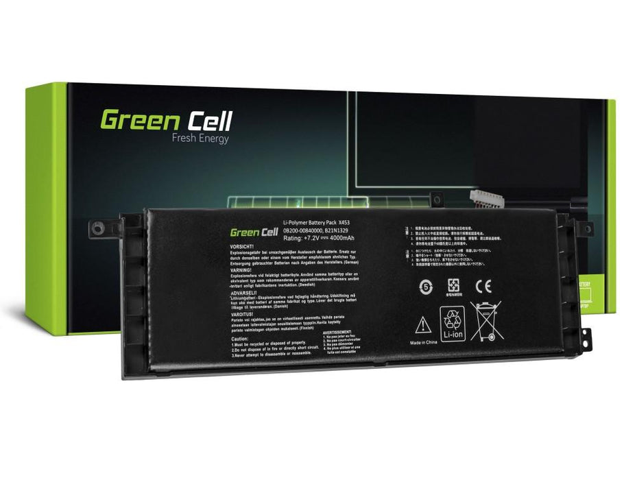 Battery for laptop GREEN CELLasus X553 X553M F553 F553M 7.2V 3800mAh - Батерии за лаптопи<<<Батерии и зарядни