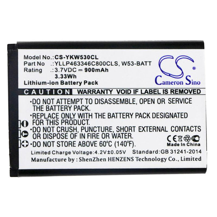Battery for phone Yealink W53 W73 3.7V 900mAh LiIon CAMERON SINO - Батерии за безжични телефони<<<Батерии и зарядни