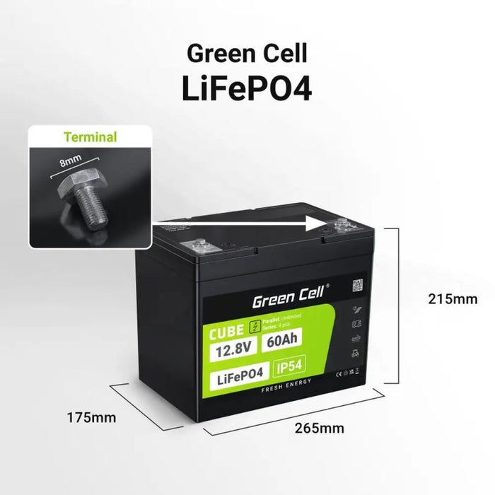 Battery for Uninterruptible Power Supply System UPS Green Cell LFPGC12V60AH 60 Ah 768 Wh - SAI<<<Електроника Периферни