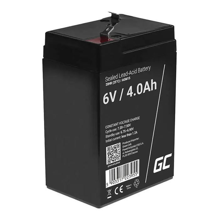 Battery for Uninterruptible Power Supply System UPS Green Cell AGM15 4 Ah 220 V - Batteries<<<Rechargeable
