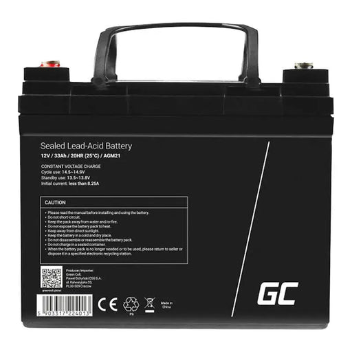 Battery for Uninterruptible Power Supply System UPS Green Cell AGM21 33 Ah 12 V - Batteries<<<Rechargeable