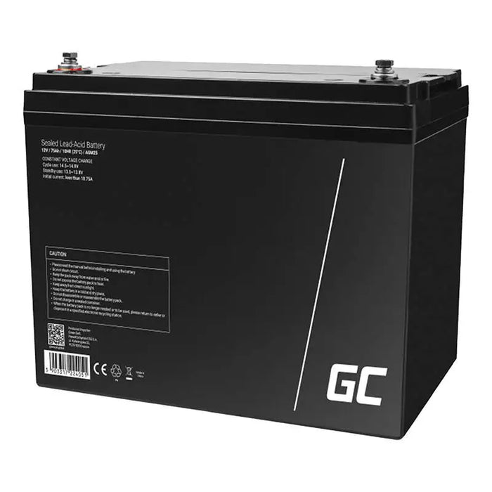 Battery for Uninterruptible Power Supply System UPS Green Cell AGM25 75 Ah 12 V - Batteries<<<Rechargeable