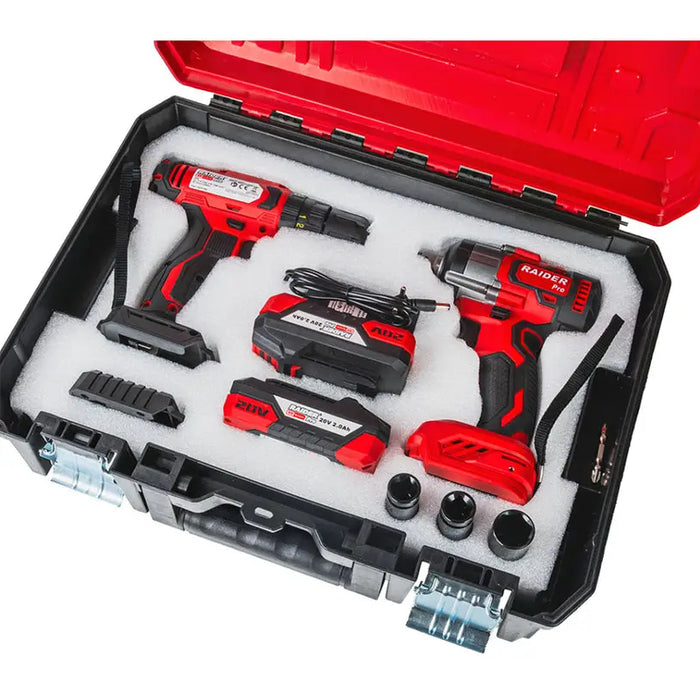 BATTERY SET RAIDER PRO RDP-PCD20&PBIW20 20 V NUMBER OF BATTERIES 2 2.00 Ah CASE - Акумулаторни комплекти<<<Инструменти
