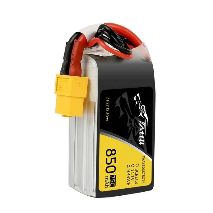 Battery Tattu 850mAh 11.1V 75C 3S1P Konektor XT60 - Lithium and NiMH<<<Batteries<<<RC models<<<InnproXML