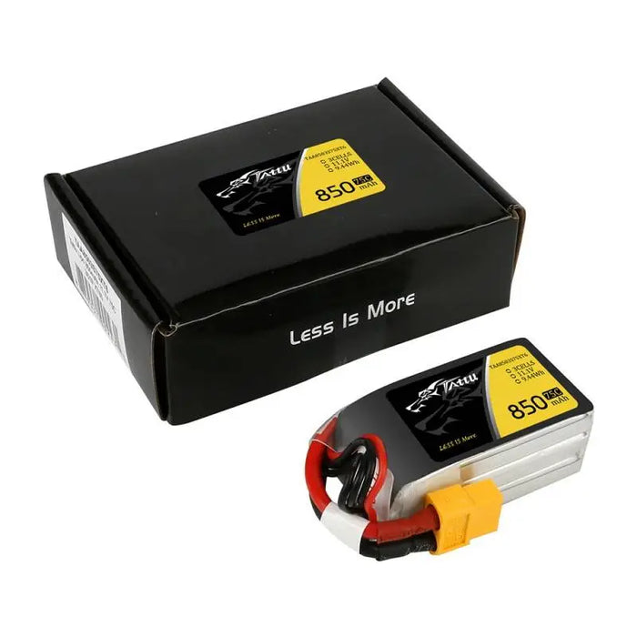 Battery Tattu 850mAh 11.1V 75C 3S1P Konektor XT60 - Lithium and NiMH<<<Batteries<<<RC models<<<InnproXML