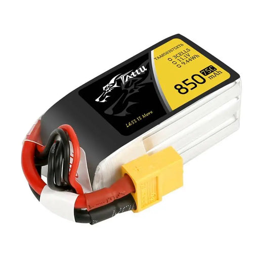 Battery Tattu 850mAh 11.1V 75C 3S1P Konektor XT60 - Lithium and NiMH<<<Batteries<<<RC models<<<InnproXML