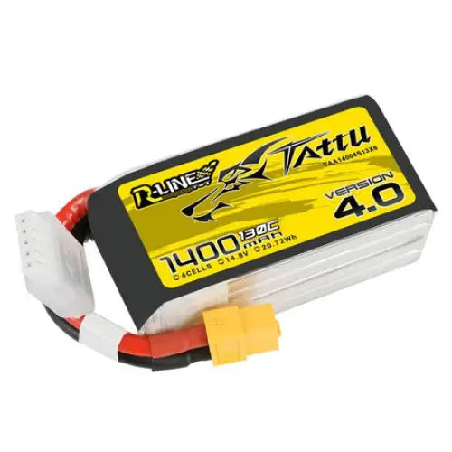 Battery Tattu R-Line 4.0 1400mAh 14.8V 130C 4S1P XT60 - Lithium and NiMH<<<Batteries<<<RC models<<<InnproXML