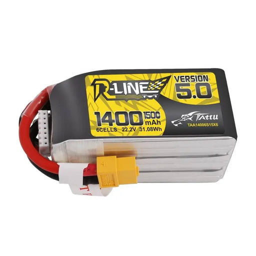 Battery Tattu R-Line 5.0 1400mAh 22.2V 150C 6S1P XT60 - Lithium and NiMH<<<Batteries<<<RC models<<<InnproXML