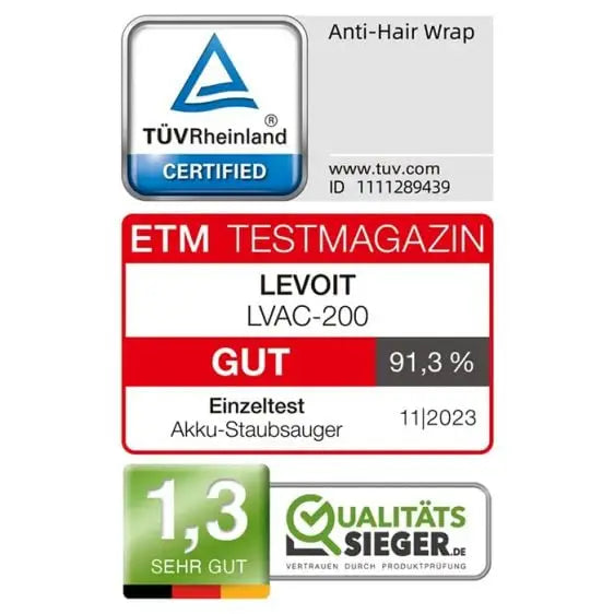 Battery vacuum cleaner Levoit LVAC-200 white - Вертикални прахосмукачки<<<Прахосмукачки<<<Малки електроуреди<<<TechnoMix