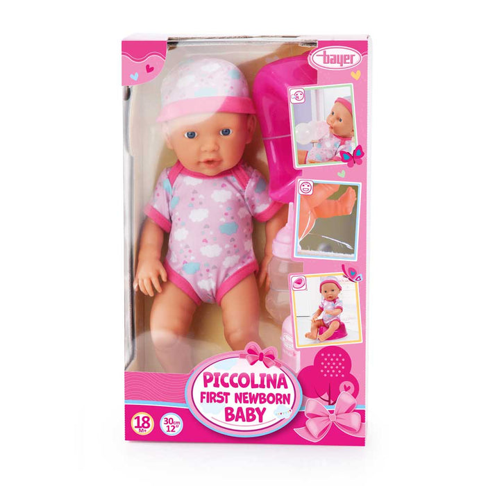 Peeing doll Bayer - Piccolina, with potty, 30 cm