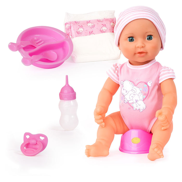 Wetting doll Bayer - Piccolina, with potty, 40 cm