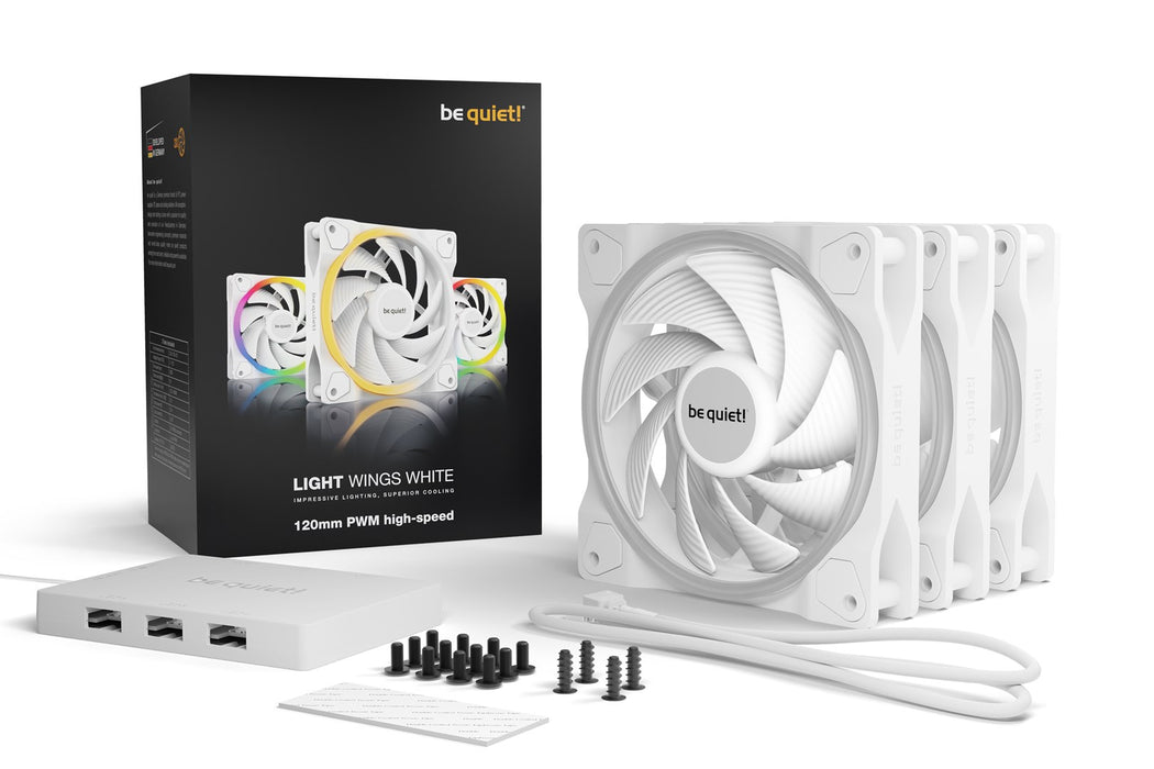 be quiet! Light Wings White | 120mm PWM high-speed Triple-Pack Computer case Fan 12 cm 3 pc(s)