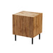 Bedside table 2 pcs. JUNGLE 53.5x40.5x44 oak wotant + black legs - Bedside tables made of furniture