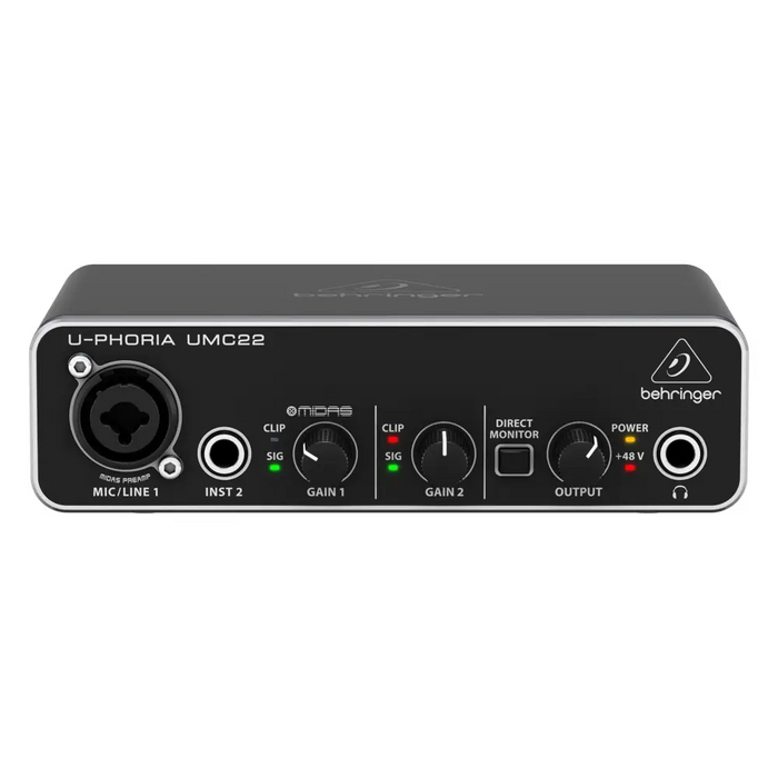 Behringer UMC22 supplementary music equipment Concert/Studio Pre-amp - InterfacesIKL-INT<<<TastaturenIKL<<<ActionPL