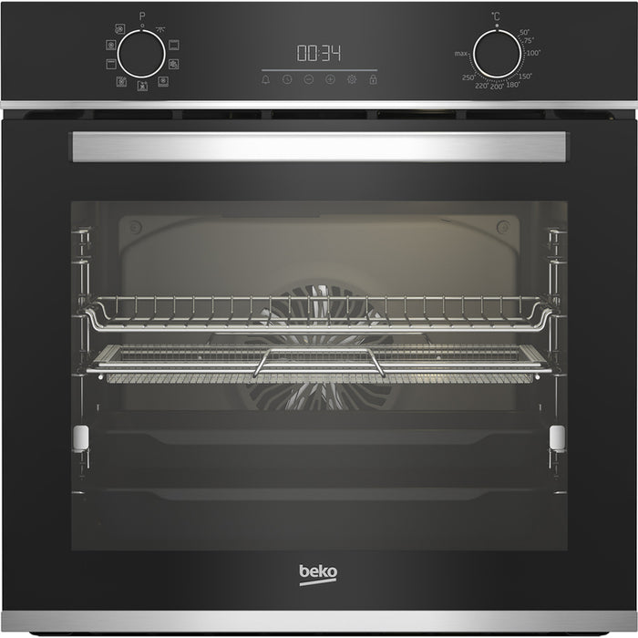 Built-in oven BEKO BBIMA 13300 XS 72 L, A+, CATALYTIC PANELS, TELESCOPIC SYSTEM, SOFT CLOSE