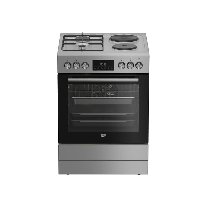 Combined stove BEKO FBE 64320 SDN/GAS A, 2 GAS AND 2 ELECTRIC, IGNITION BUTTON, ELECTRONIC TIMER