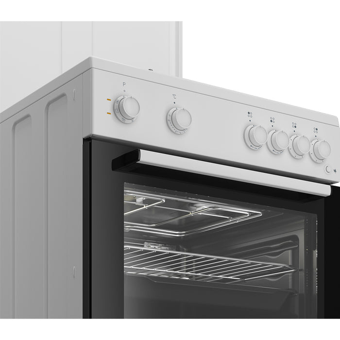Combined stove BEKO FBE 64010 WDN/GAS A, 2 GAS AND 2 ELECTRIC, IGNITION BUTTON