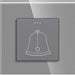 BELL BUTTON FRAME GLASS GRAY LUXON - Ключове и контакти<<<Електроматериали<<<Praktiker&&&Ключове и