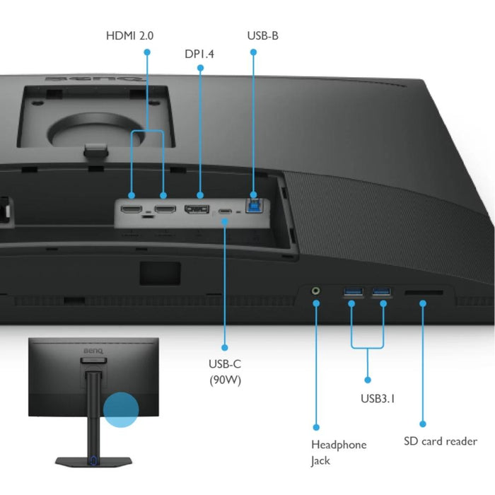 Monitor BenQ SW272U, 27 inch, 4K, 5ms, HDR10