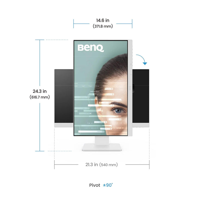 Monitor BenQ GW2486TC, 23.8", IPS, 1920x1080, 100Hz, Speaker 2 x 2W
