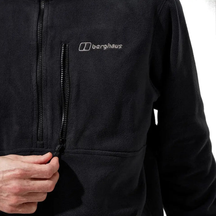 BERGHAUS Prism Half Zip Polartec® Fleece - men’s fleece sweatshirt size L (black)