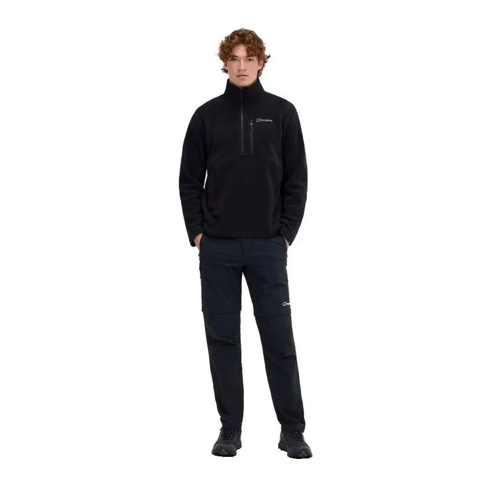 BERGHAUS Prism Half Zip Polartec® Fleece - men’s fleece sweatshirt size L (black)