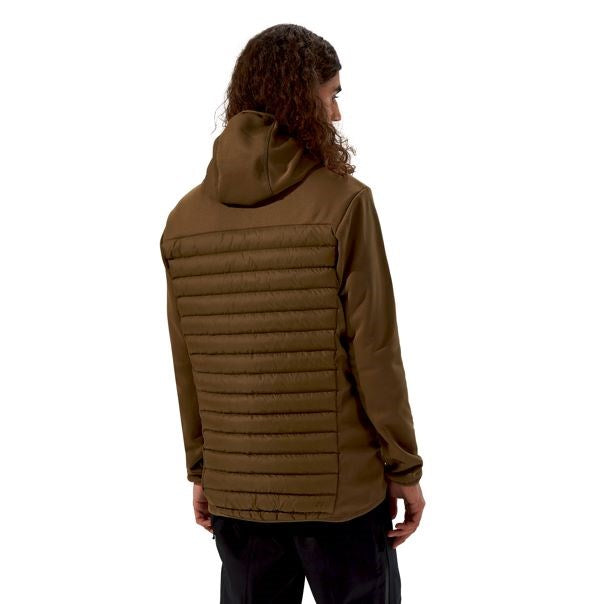 Men's Berghaus Vaskye Hooded Hybrid Jacket size L brown