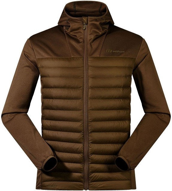 Berghaus Vaskye Hooded Hybrid Jacket for men, size M, brown + Deuter Pulse Pro 5 graphite waist bag