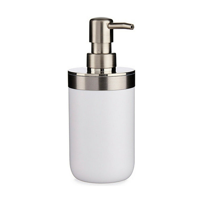 Soap Dispenser Berilo White Silver Plastic 350 ml 8 x 17 x 9 cm 9 x 17 x 8 cm (6 Units)