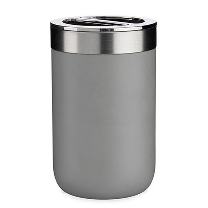 Toothbrush Holder Berilo Grey Silver Plastic 7,7 x 11,2 x 7,7 cm (6 Units)