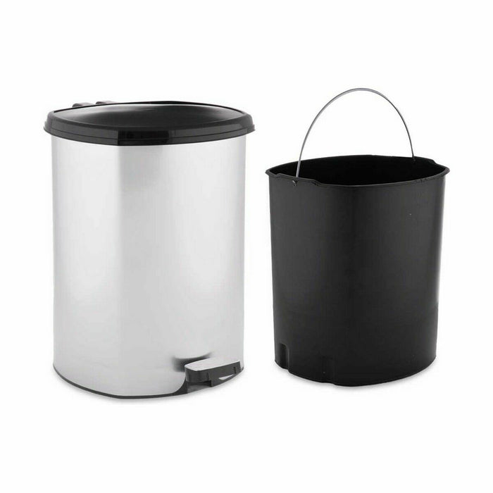 Pedal bin Berilo Silver Plastic 11 L (6 Units)