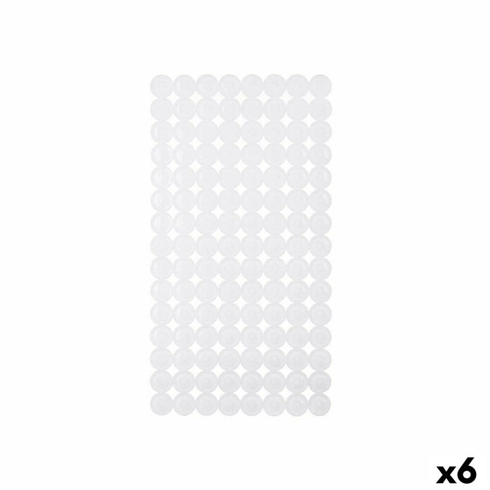 Non-slip Shower Mat Berilo White PVC 6 x 38 x 6 cm 68 x 36 x 1 cm 68 x 1 x 36 cm (6 Units)