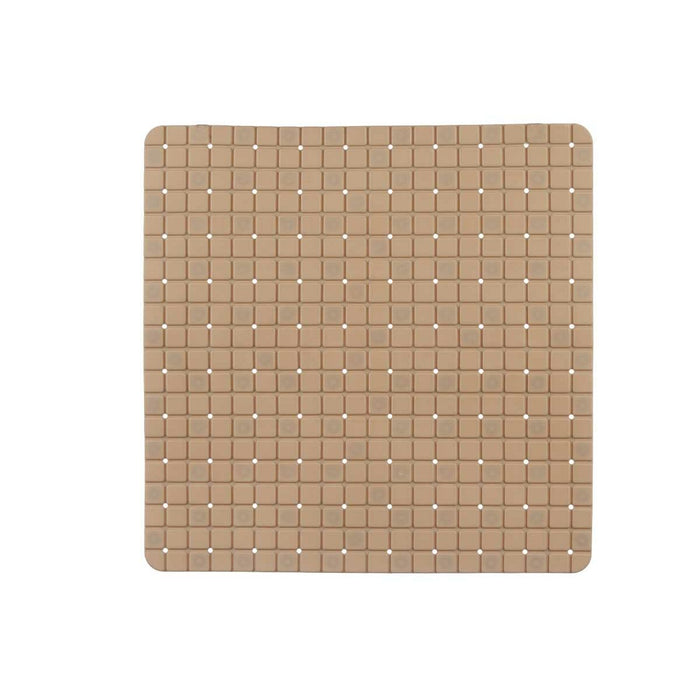 Non-slip Shower Mat Berilo Beige PVC 50,3 x 50,3 x 0,7 cm Frames (6 Units)