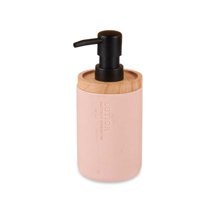 Soap Dispenser Berilo Pink Wood Resin Plastic 9,5 x 18,5 x 7,8 cm (6 Units)