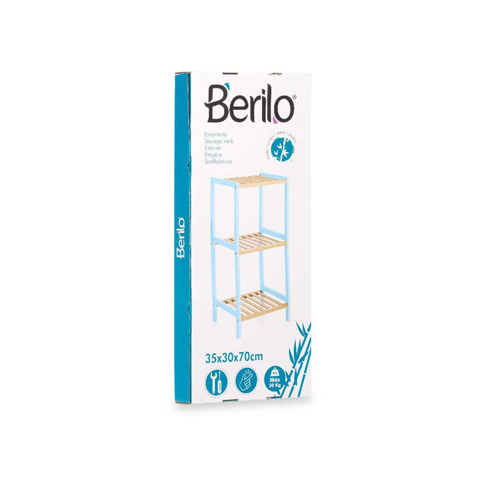 Bathroom Shelves Berilo Blue Natural 35 x 30 x 70 cm 35,2 x 70 x 30,2 cm