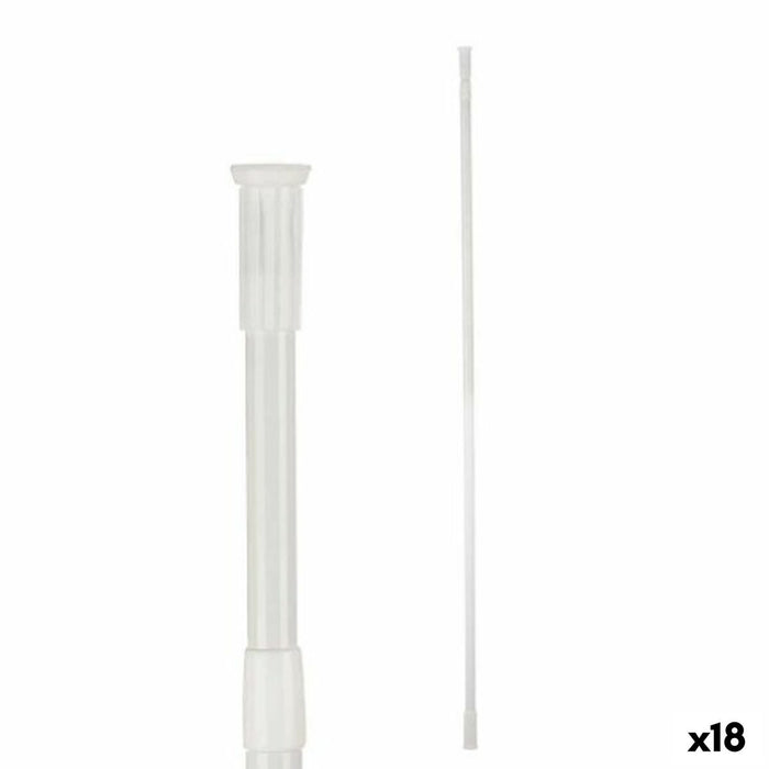 Extendable bar Berilo White Aluminium 260 x 2,2 x 2,2 cm For shower (18 Units)