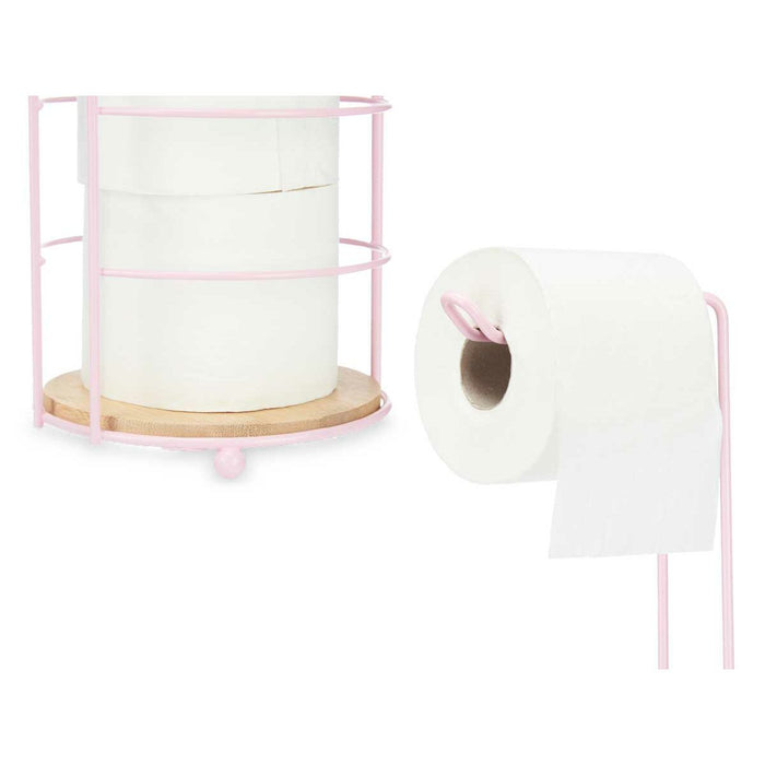 Toilet Roll Holder Berilo Pink 16,5 x 63,5 x 16,5 cm (4 Units)